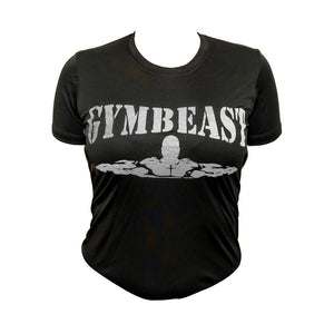 Ladies Black w/Silver GymBeast Training Shirt - GymBeast Clothing