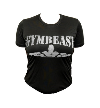 Ladies Black w/Silver GymBeast Training Shirt - GymBeast Clothing